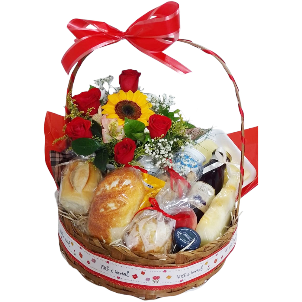 cesta cafe da manha grande recheada